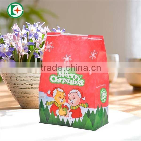 PE coated craft paper bread bag with window wholesale for children