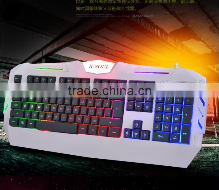 latest neon light transparent plastic gaming computer keyboard