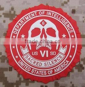 hot sale skull embroidery patches/ garment patch
