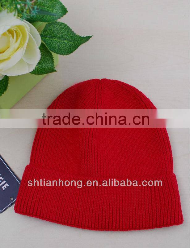 newly knitted winter fashion striped beanie for women