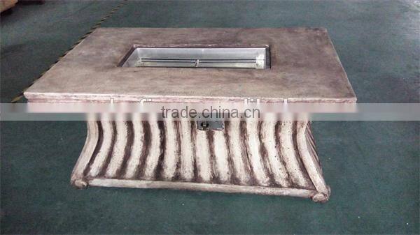 Square Magnesia Gas Fire Pit Table