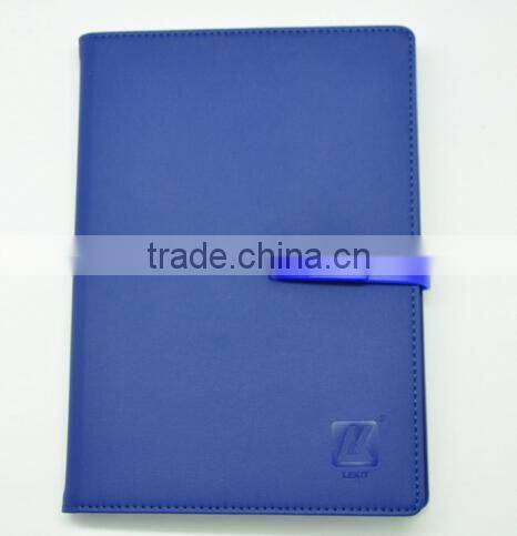 Factory sale pu leather notebook with usb flash drive