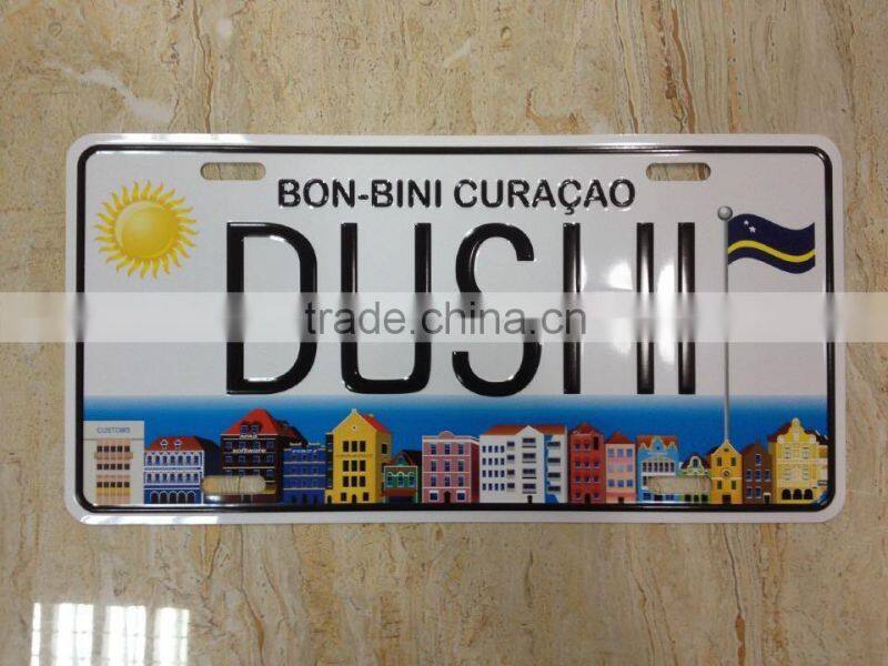new embossed decorative license plate