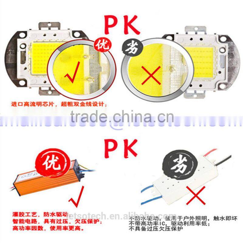 2016 high quality factory price IP65 high lumen stadium lighting floodlight 100w with CE &ROHS&UL warm white 3 years warranty