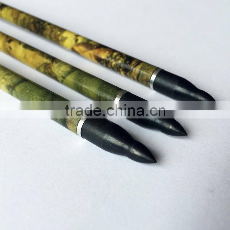 Camo carbon arrow for compound bow and archery arrow