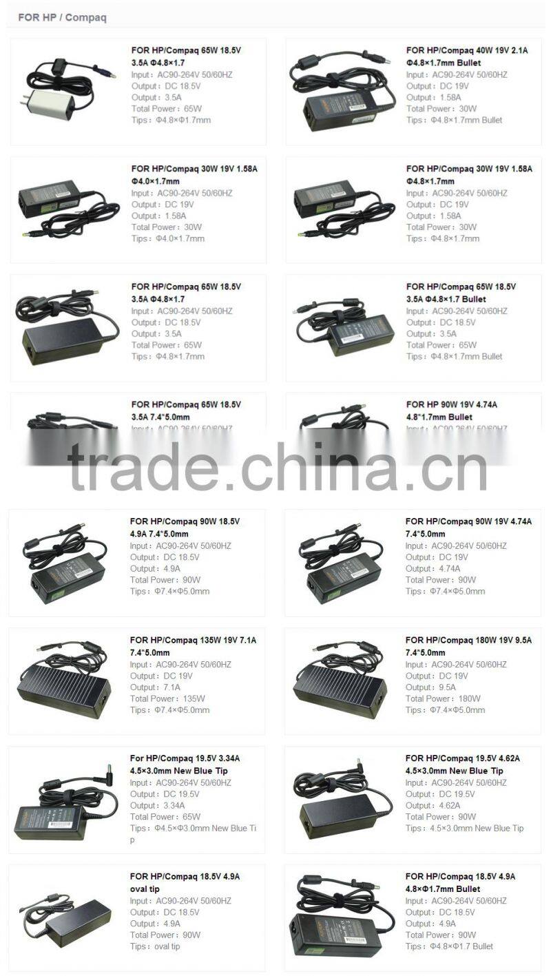 18.5v 6.5a 120w power adapter for hp laptop ac/dc adapter power for Asus /Acer/Lenovo/HP/Dell Laptop AC adapter