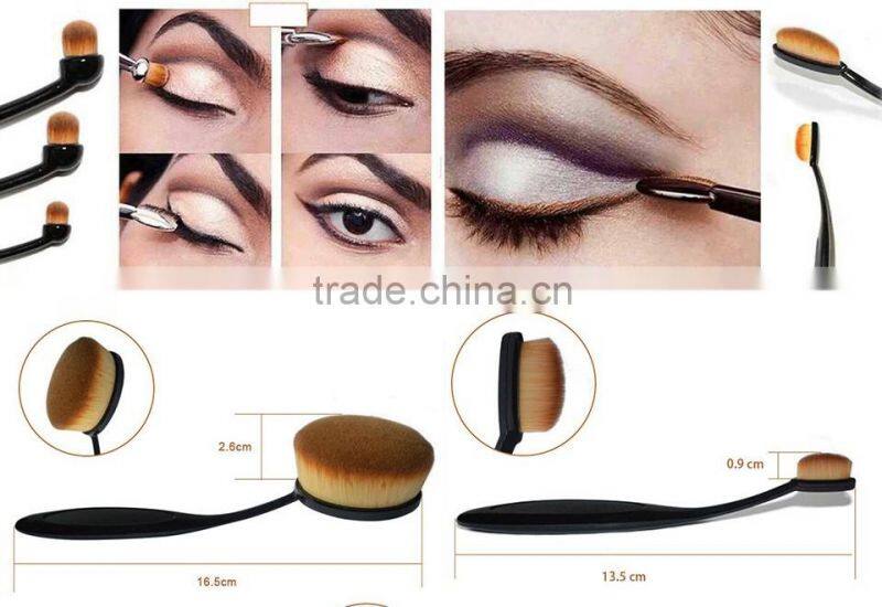 10Pc/Set Beauty Tools Toothbrush Shaped Foundation Eyebrow Eyeliner Lip Facial Makeup Oval Brushes