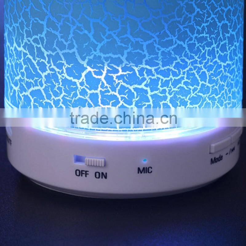 2017 Christmas Gifts Bluetooth Speaker Wireless with LED Light Mic SD TF Card Slot For Apple Iphone Samsung Galaxy S7 Xiaomi