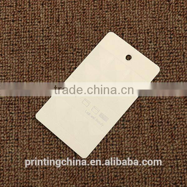 Brand new recycled paper uv swing tag with logo printing