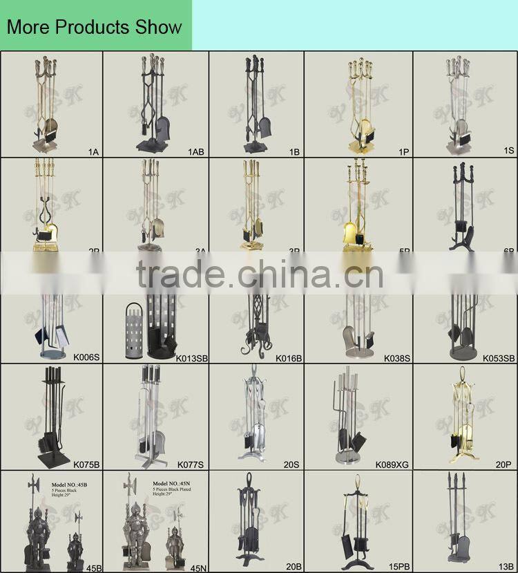 Hot selling 5 in 1 iron fireplace tools for cleaning