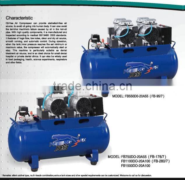 Hot Sales Oilless Low Noise Air Compressor