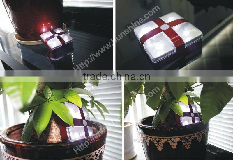 hot square gift box shaped 240v sensor light with 4led