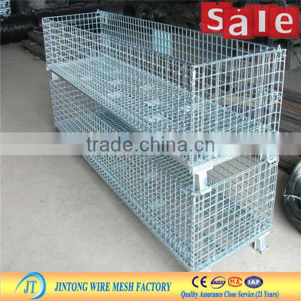 heavy duty galvanized stackable foldable storage container