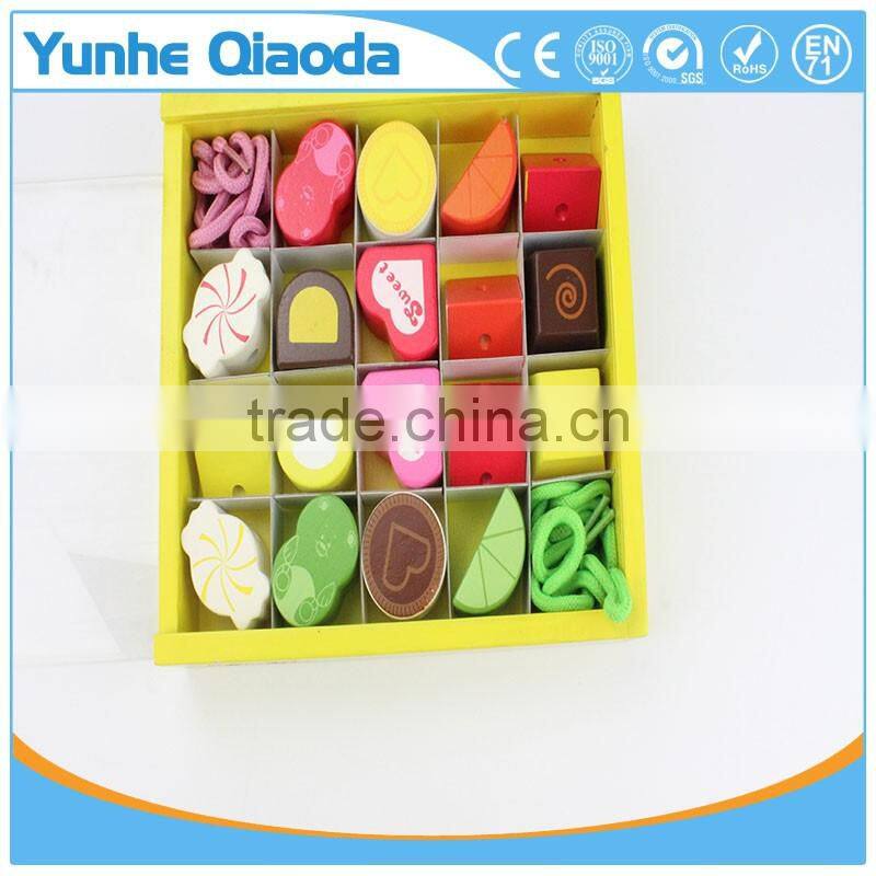 Early Learning wooden stringing of beads box