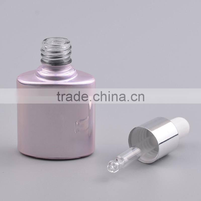 new design glass bottle empty essential oil bottles with aluminum dropper cap