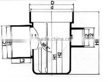 UPVC plastic floor drain DIN PVC floor drain/
