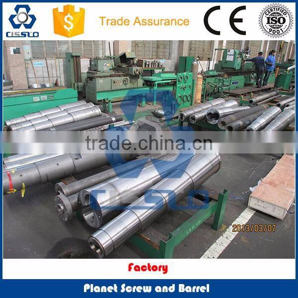 Screw and barrel for plastic extruder machine