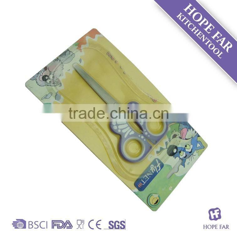 K720/B Kids safety cutting scissors with butterfly shape handle