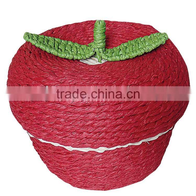 S.D artisan 100% woven apple shape rattan handmade gift basket