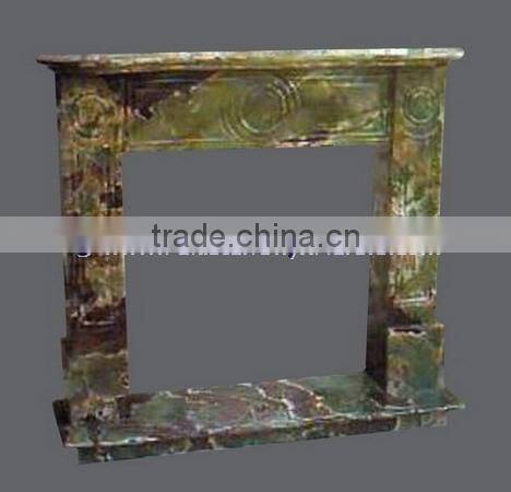 Professional design modern MULTI GREEN ONYX FIREPLACES