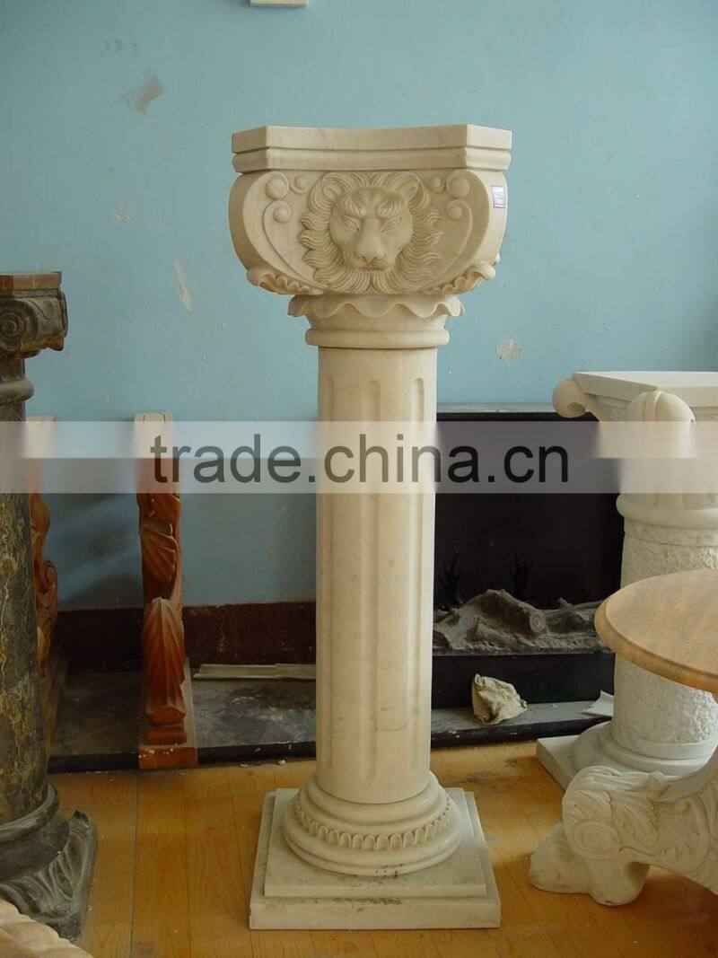 Marble stone gate pillar design decorative house pillar