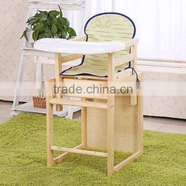 Wholesale wooden baby high chairs multi-function baby chair for restaurant portable baby high chair