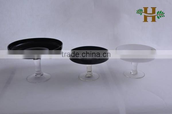Black Glass Cake Stand, Candy Buffet, Serving Dish