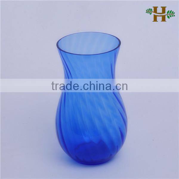Tabletop Decoration Small Blue Glass Vase