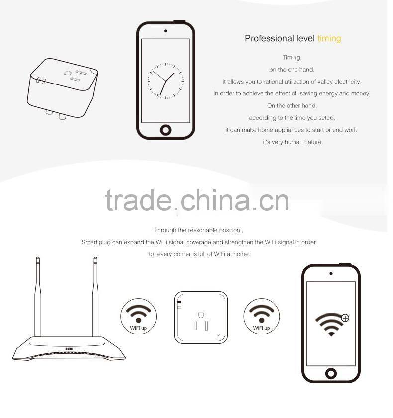 Gift Customized Intelligent WIFI Wireless Timing Electric UL Socket, Mobile APP Control Timing Multi-functional Electric Socket
