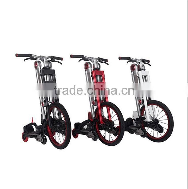 2016 Hot High Quality Folding Roller Skating Bicycle Fasion Flexible 3 Wheel Bike With Roller Skating Shoes Wholesale