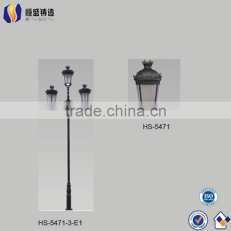 2014 popular antique cast iron outdoor lighting pole
