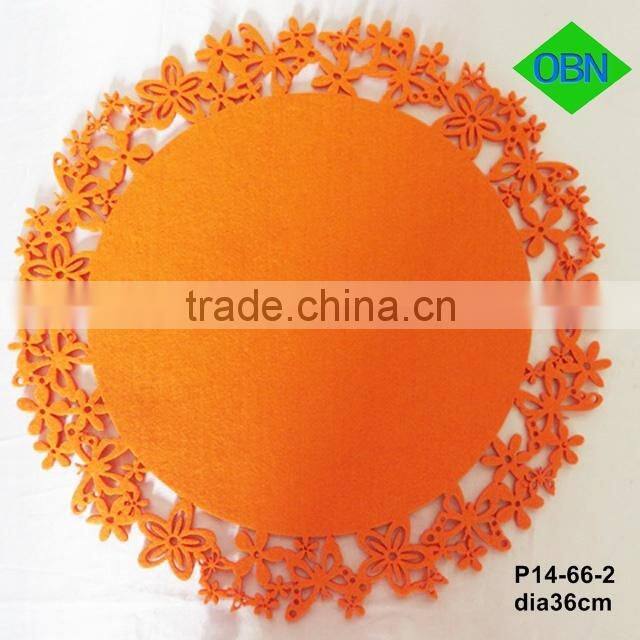 Felt handmade round table placemat