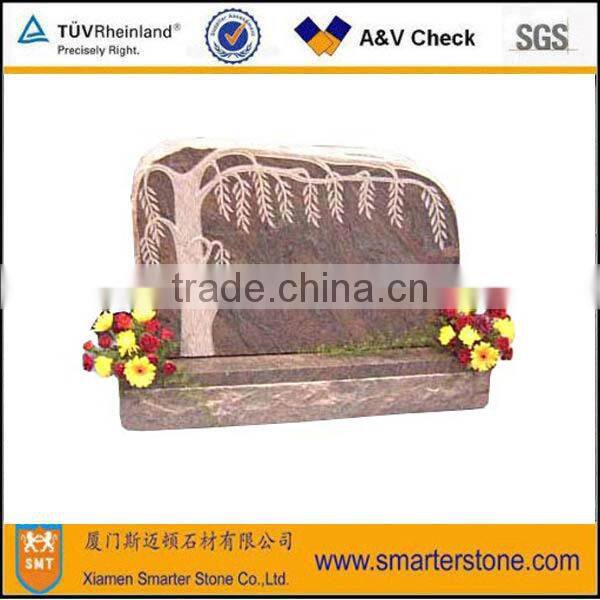 Tree Style Red Tombstone Gravestone Granite Monument Natural Granite