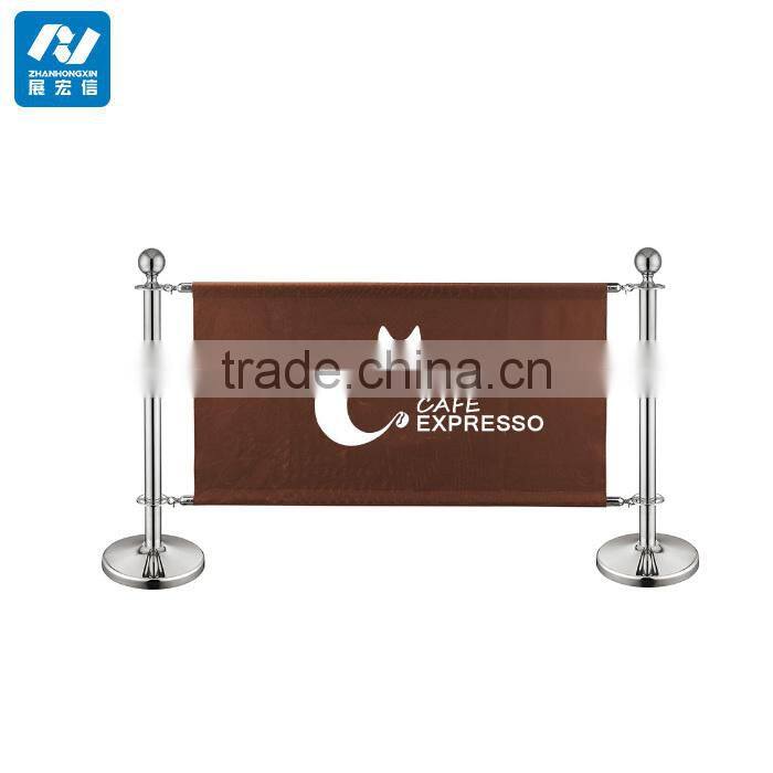 Cafe advertise barrier and banner barrier stanchions