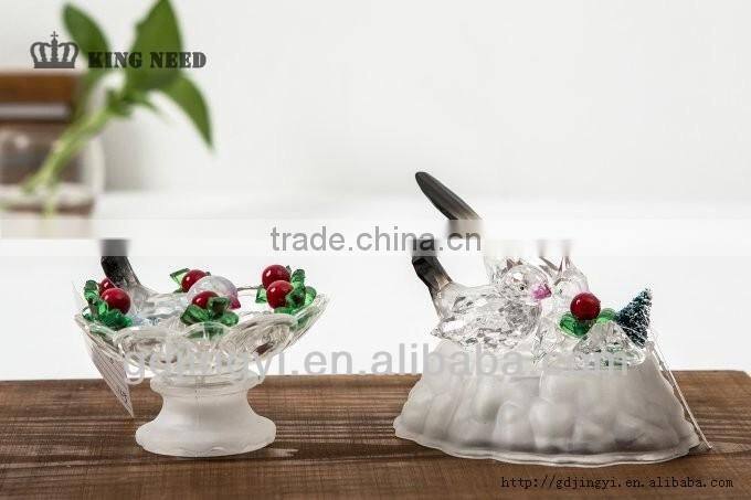 buautiful acrylic table decoration with LED for hummingbird