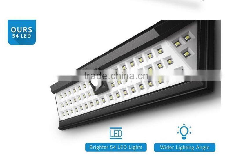 600lm 54 LED Waterproof motion sensor solar grow light led