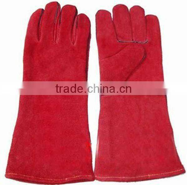 Durable cow split leather welding glove