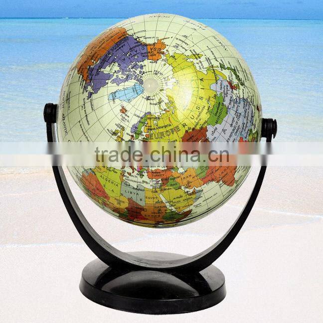 Quality 106mm plastic rotating world globe map