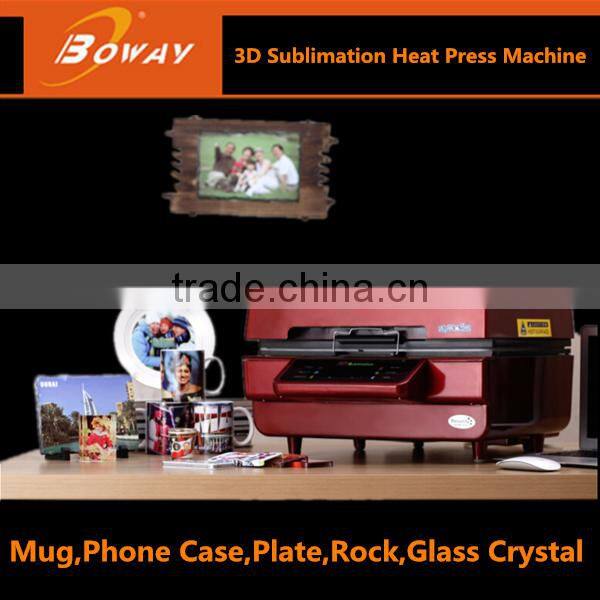 Boway service CE Mini 3D Sublimation Vacuum cell phone case printing machine