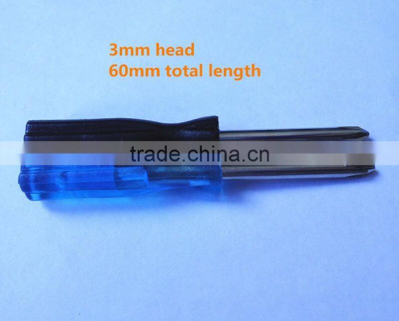 Good quality 3x60mm Mini screwdriver with Phillips Cross head