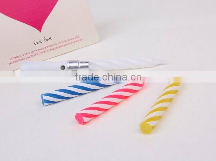 Factory Music Colour Screw Thread Birthday Candle