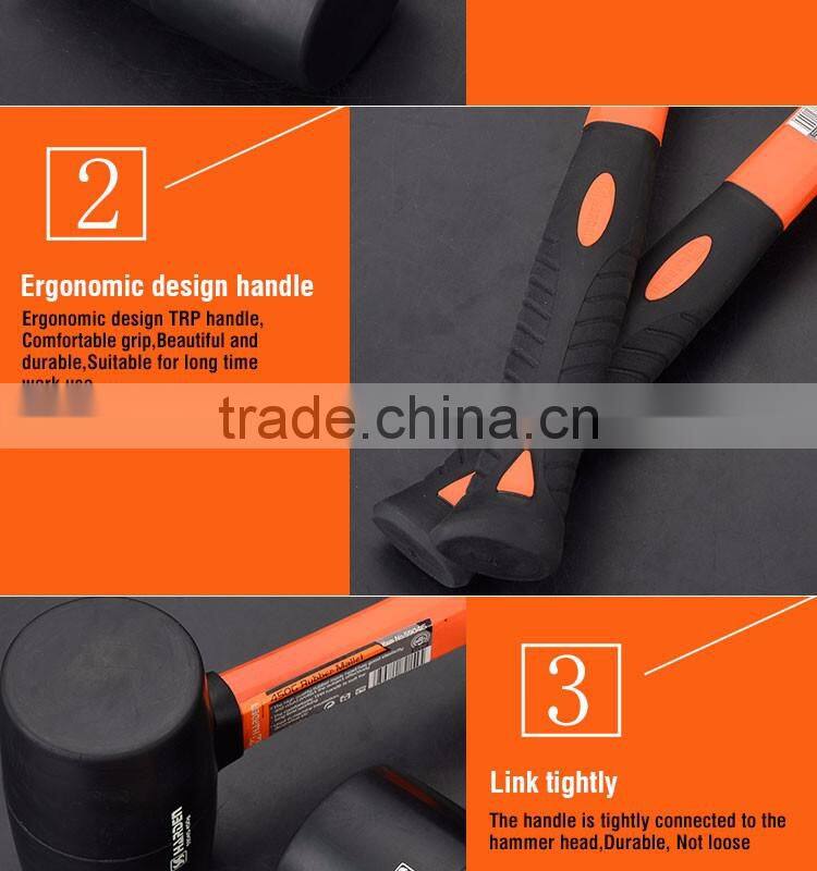 Professional Rubber Mallet with Firbregalss Handle