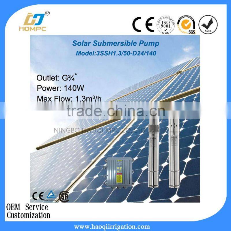 DC24V 3inch Solar Submersible Pump for Agriculture Solar powered water pump