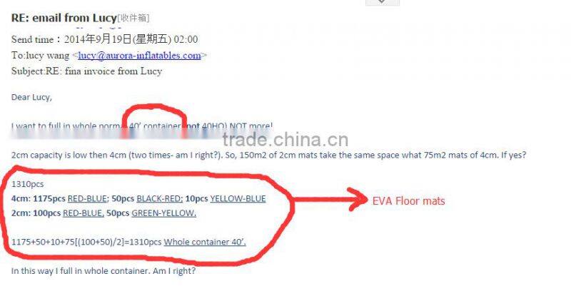 New finished back handspring training mat with customized logo