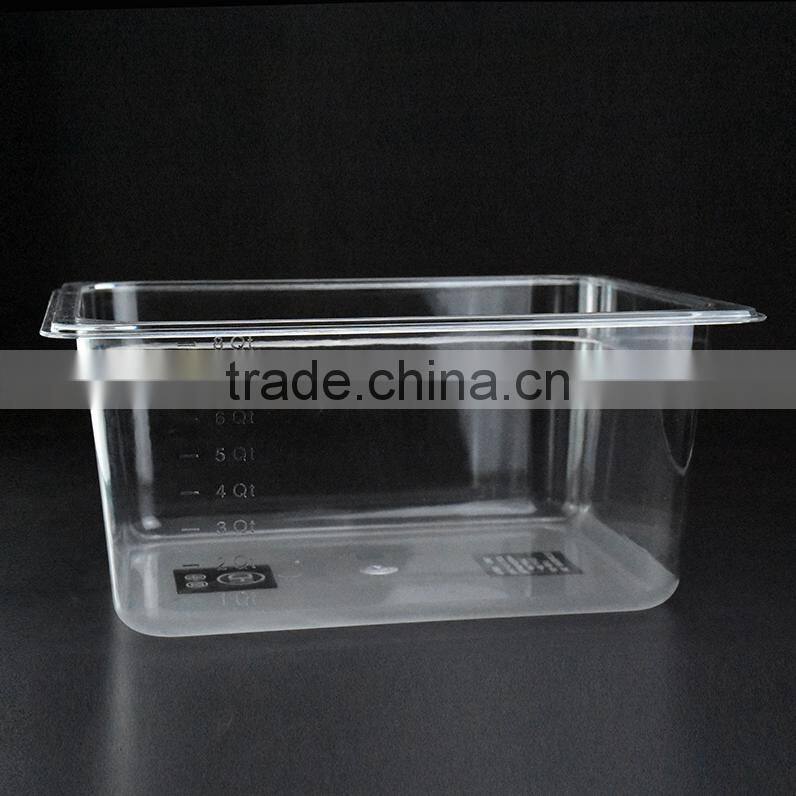 Kitchen strorage pan food box transparent plastic gn pans