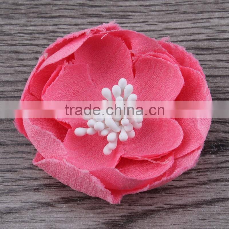 mini fabric flower clip for kids hair accessories