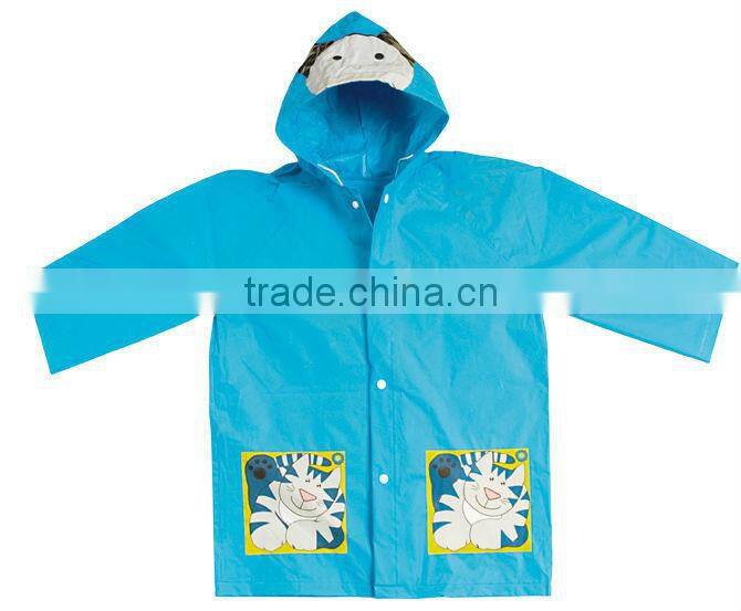 waterproof children raincoat/pvc kids raincoat