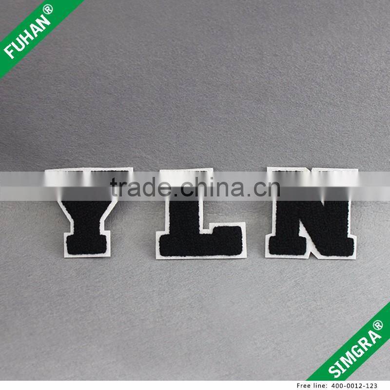 Factory Direct Popular Letter Chenille Embroidery Badges for Hats