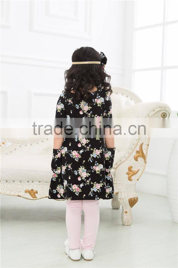 Spring boutique baby clothing set baby girl 2 peices set with headbands flower girl 100% cotton clothing outfits for children