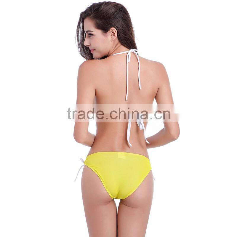 Many Colors Available Extreme Micro Mini Girl Yellow Bikini Swimwear Swim Suit